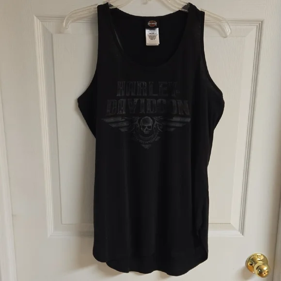✨️ Harley-Davidson Black Skull Graphic Tank - Picture 1 of 5